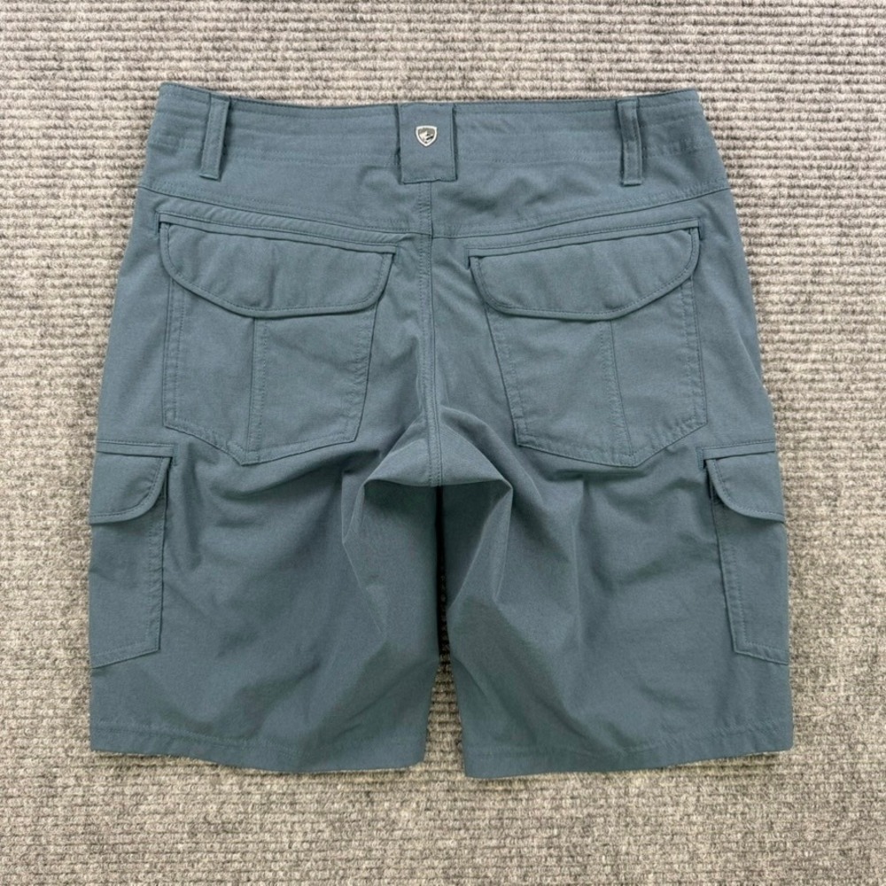 Kuhl Splash 9.5" Inseam Cargo Short Women 2 Blue Hiking Trail Outdoor Drawstring - Picture 2 of 13